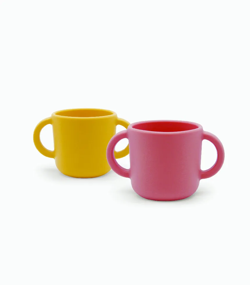 Tasses pour enfant en silicone Corail x2