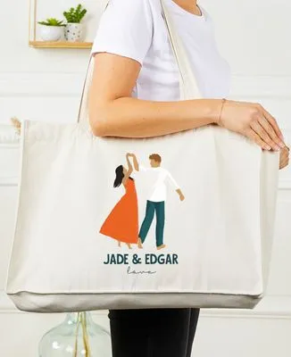 Tote bag Couple qui danse personnalisé