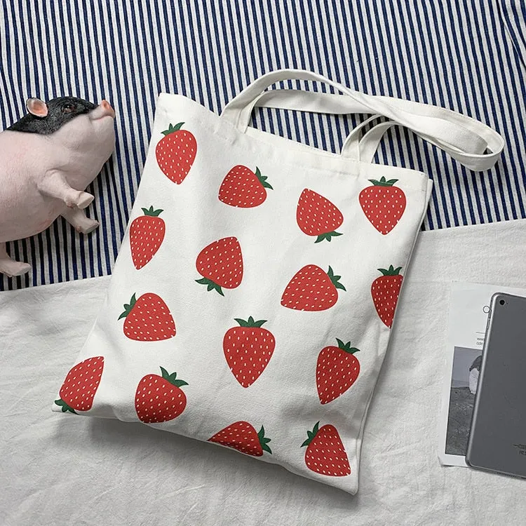 Tote Bag Imprimé - FRAISE